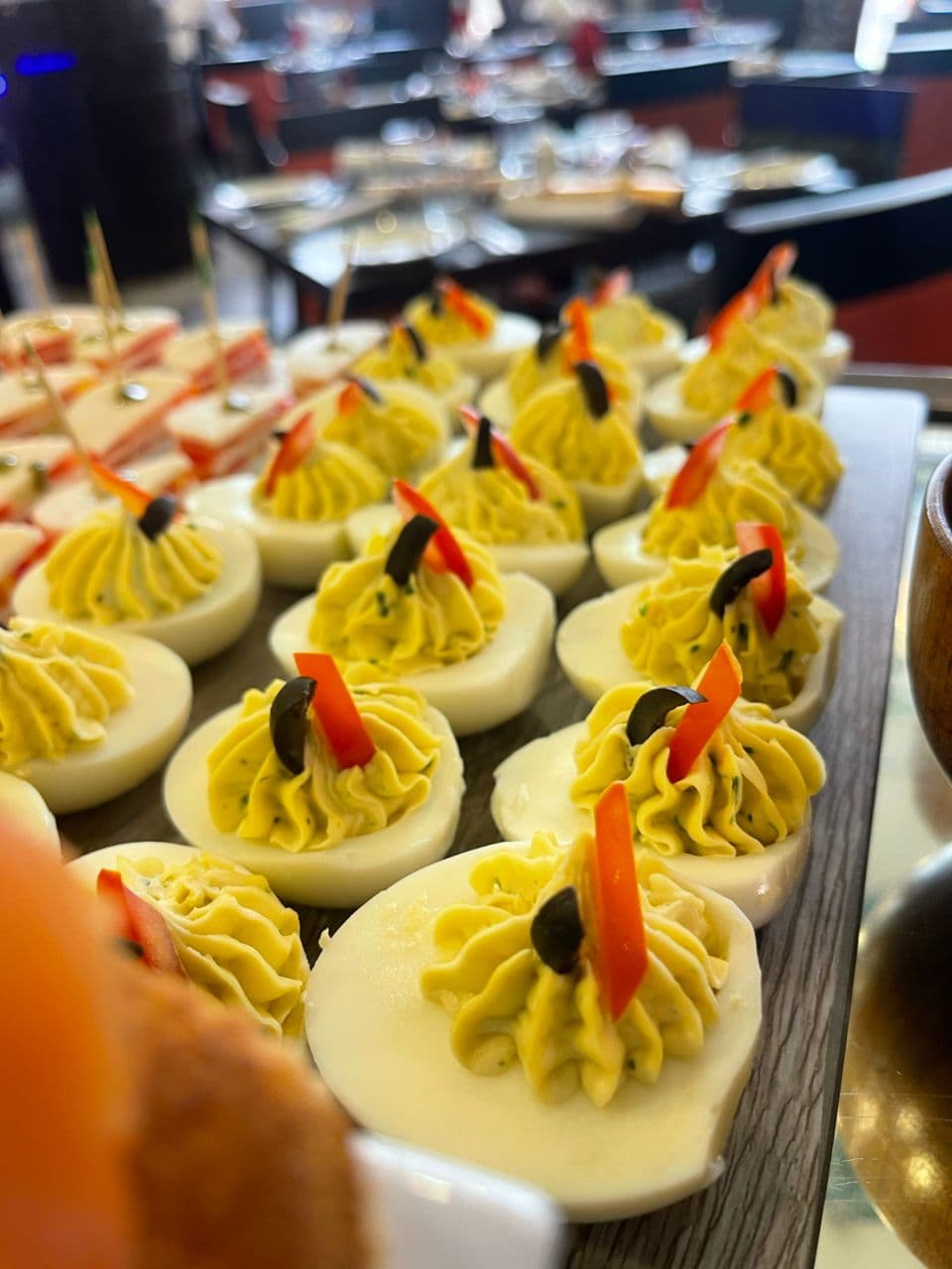 Deviled eggs canapés
